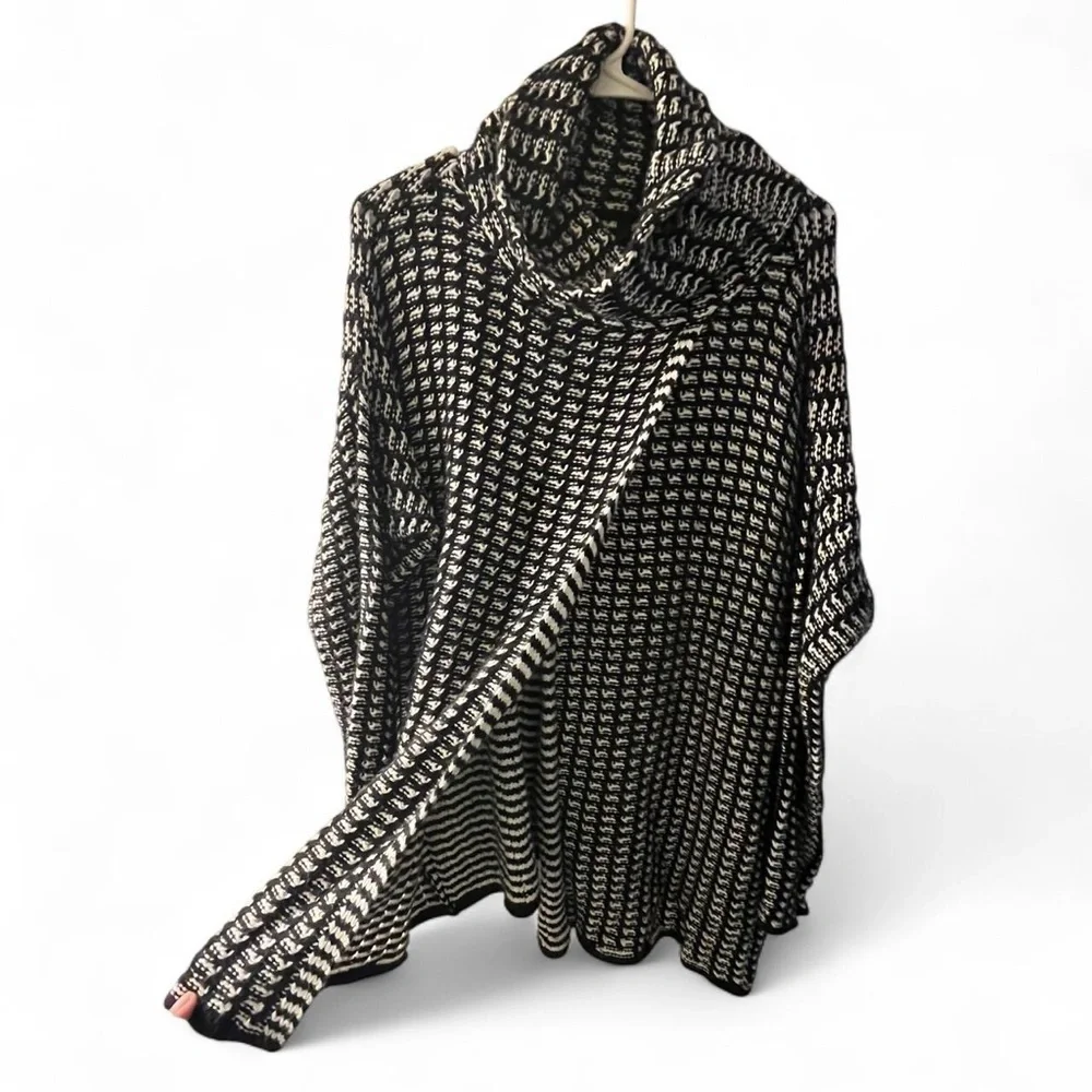 Elan Monochrome Cowl Neck Sweater​ - Picture 2 of 6